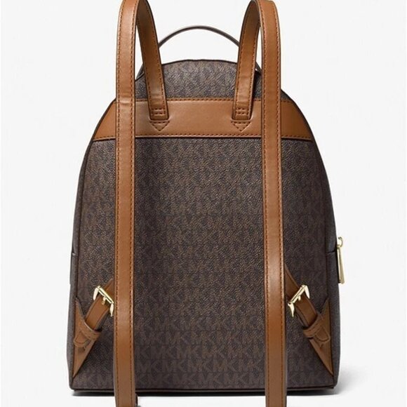 Michael Kors Valerie Backpack Medium Logo Brown Acorn #30F2G9VB2B New Sealed